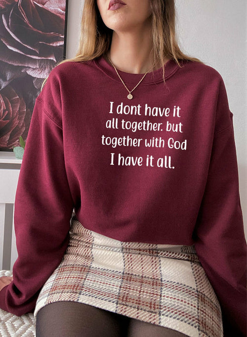 i dont have it all together sweat shirt – shop cool sw | dropsona - neutral - front view