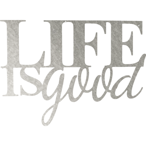 life is good - metal wall art – wal | dropsona - neutral - material texture