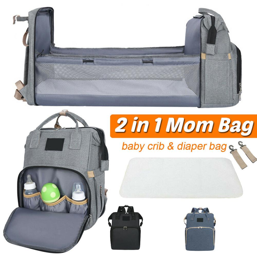 stroller diaper bag with baby bed – this versatile bab | dropsona - neutral - front view