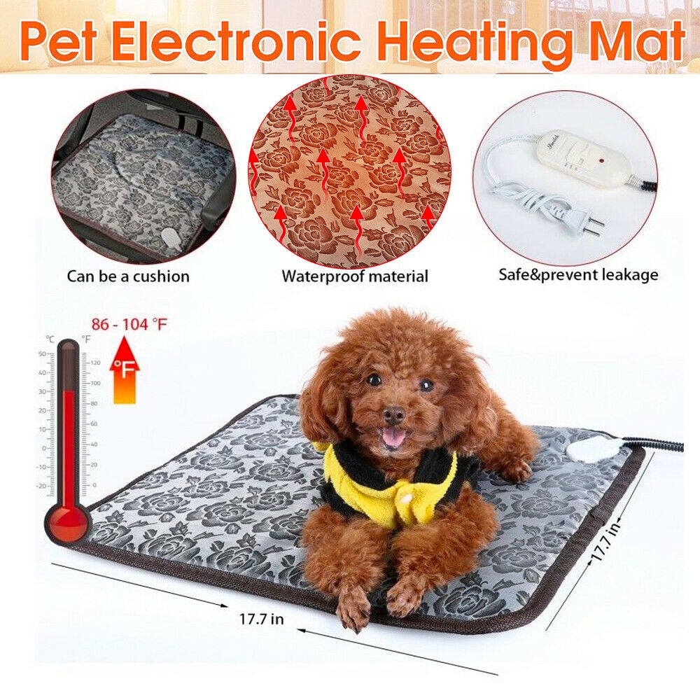 thermal heating waterproof bed pad for pets with adjus | dropsona - neutral - material texture