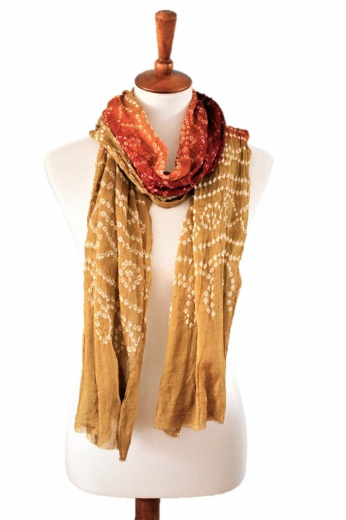 omsutra tie-dye designer fashion silk scarves – handcr | dropsona - neutral - size reference