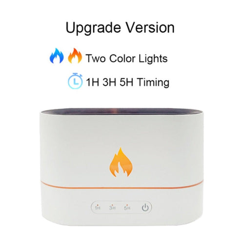 essential oil diffuser with flaming effect and timer | dropsona - neutral - usage example