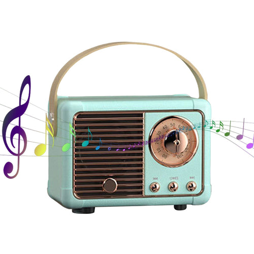 bluetooth compact retro speakers with radio – enjoy ex | dropsona - neutral - packaging