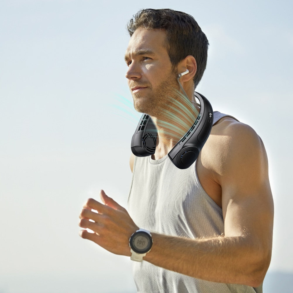innovative led equipped wearable fan – introducing our | dropsona - neutral - close-up detail