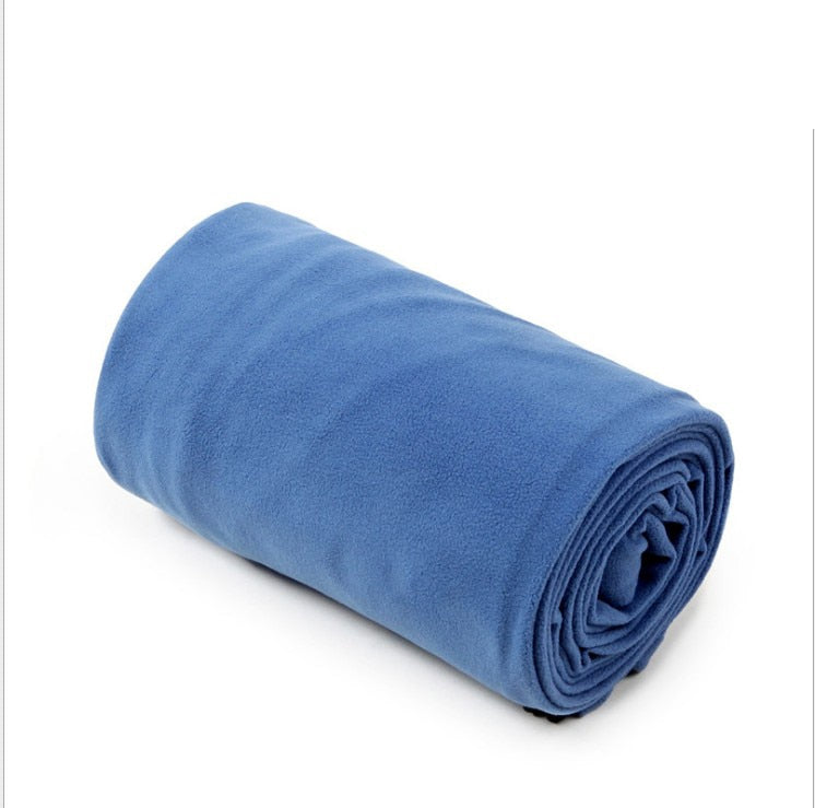 lightweight polar fleece camping sleeping bag – the li | dropsona - neutral - front view