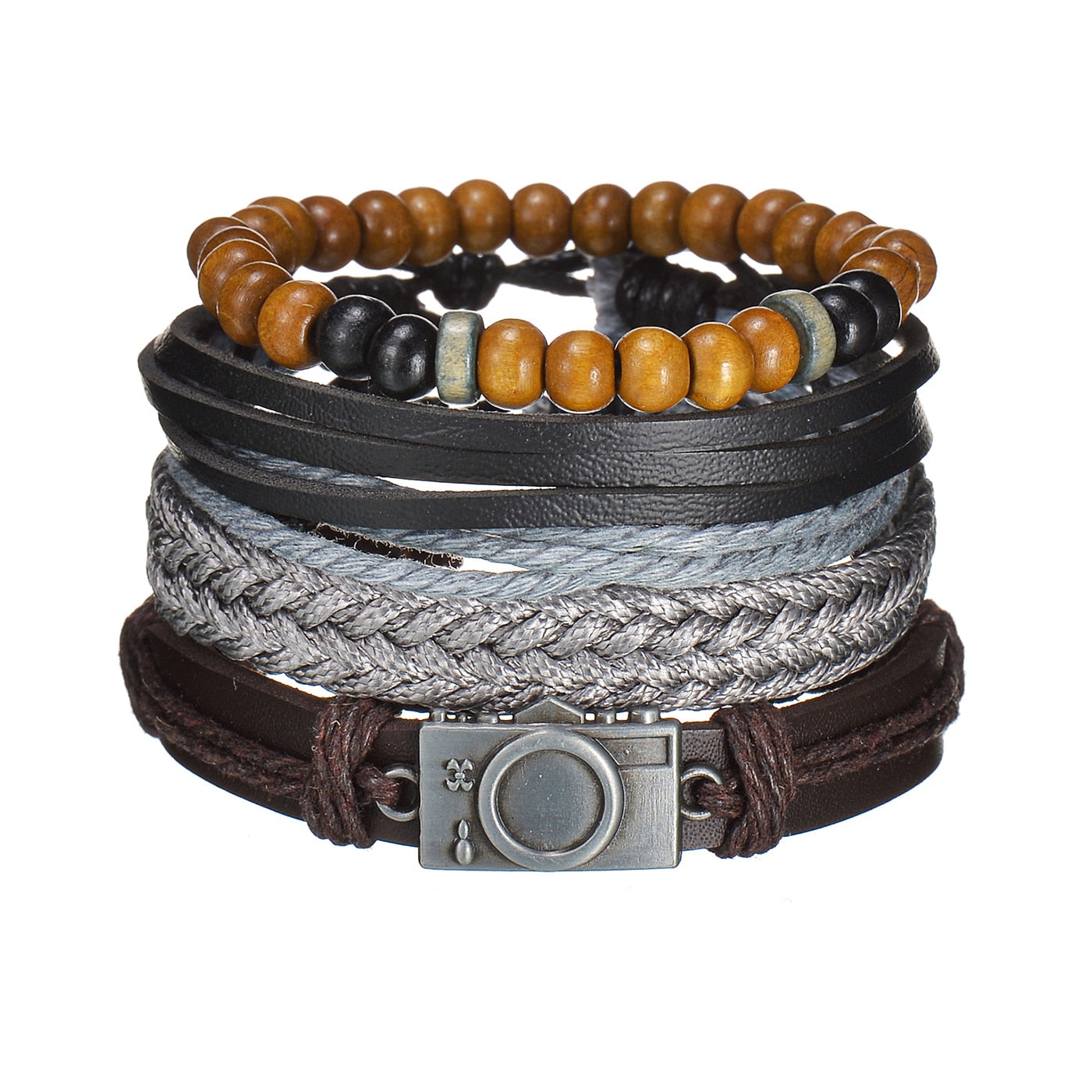 mens modern multilayered bracelet – this mod looking b | dropsona - neutral - everyday use