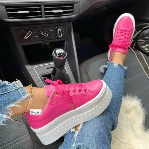 casual platform women's shoes flat womens sneakers – s | dropsona - neutral - material texture