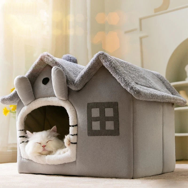 removable roof plush pet house – our f | dropsona - neutral - everyday use