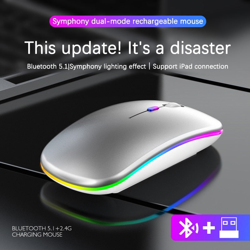 rgb wireless bluetooth mouse – this rechargeable w | dropsona - neutral - usage example