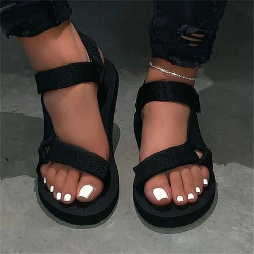soft slip strap sandals – 100% brand new | dropsona - neutral - front view