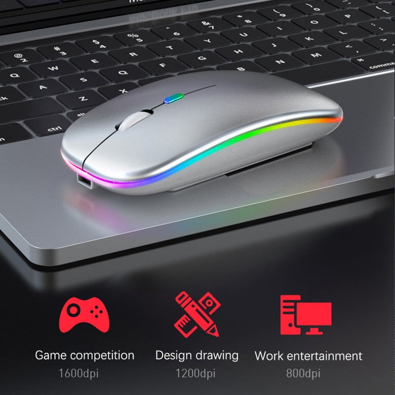 rgb wireless bluetooth mouse – this rechargeable w | dropsona - neutral - size reference