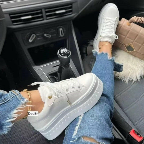 casual platform women's shoes flat womens sneakers – s | dropsona - neutral - packaging
