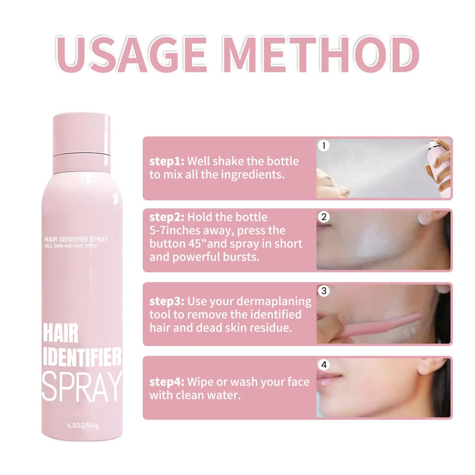 1/2/3 pcs hair identifier spray for face,to show facia | dropsona - neutral - front view
