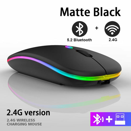 rgb wireless bluetooth mouse – this rechargeable w | dropsona - neutral - material texture