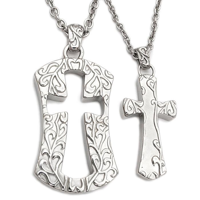 couple cross necklaces – wear these two pieces togethe | dropsona - neutral - everyday use