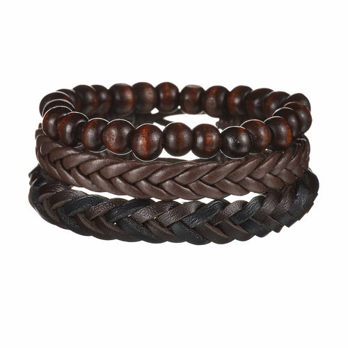mens modern multilayered bracelet – this mod looking b | dropsona - neutral - front view