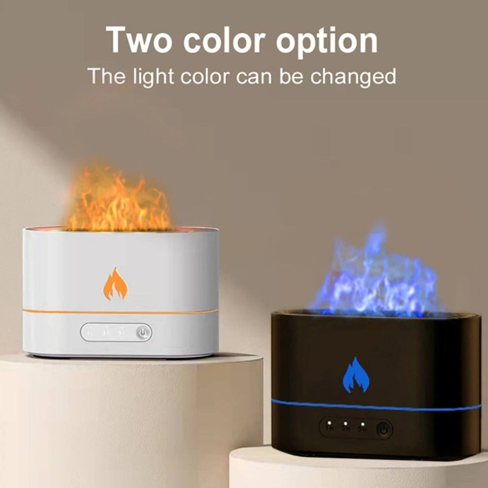 essential oil diffuser with flaming effect and timer | dropsona - neutral - everyday use
