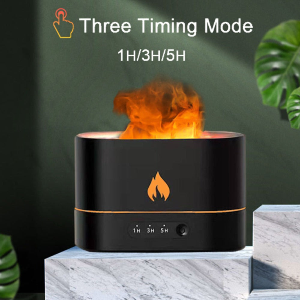 essential oil diffuser with flaming effect and timer | dropsona - neutral - usage example
