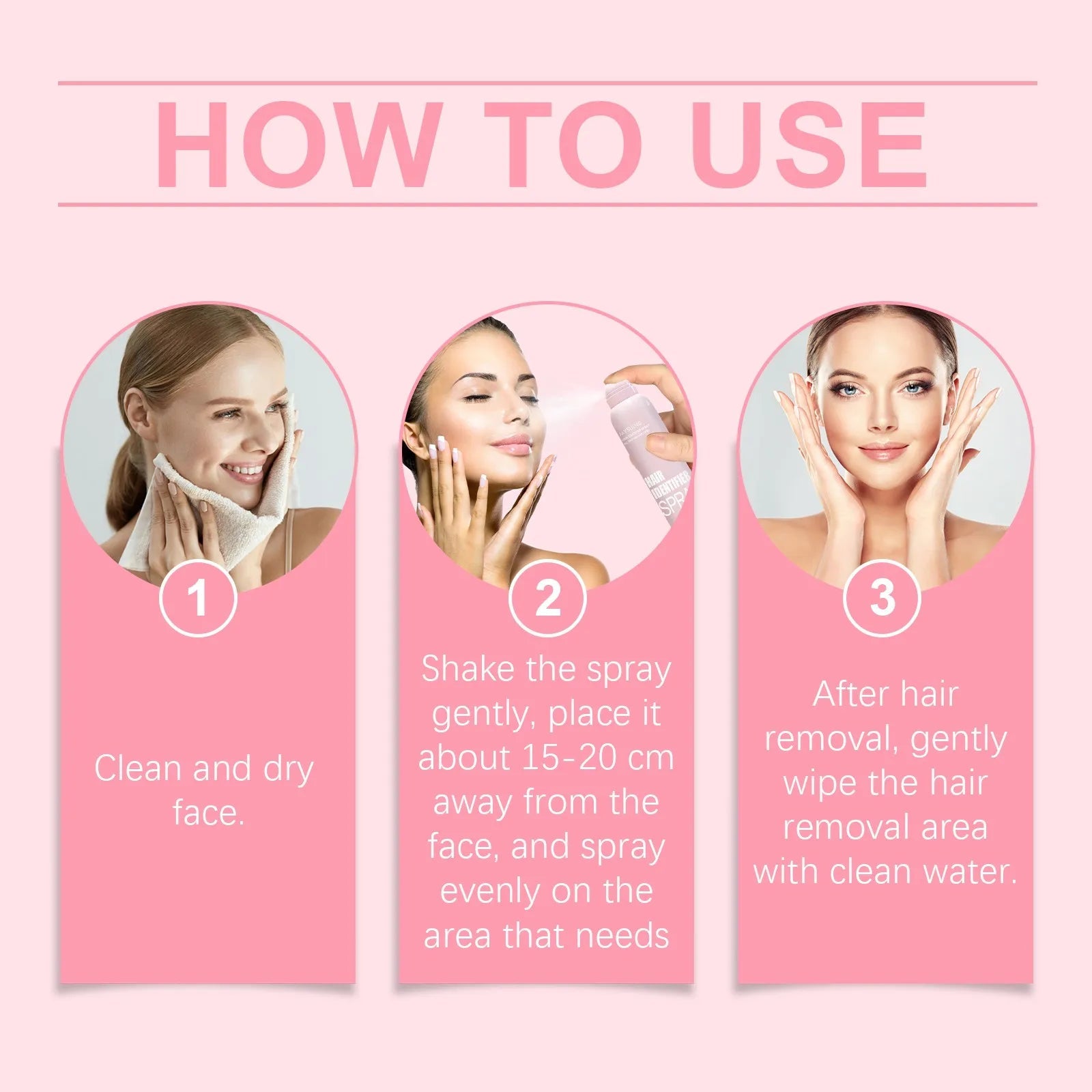 1/2/3 pcs hair identifier spray for face,to show facia | dropsona - neutral - close-up detail