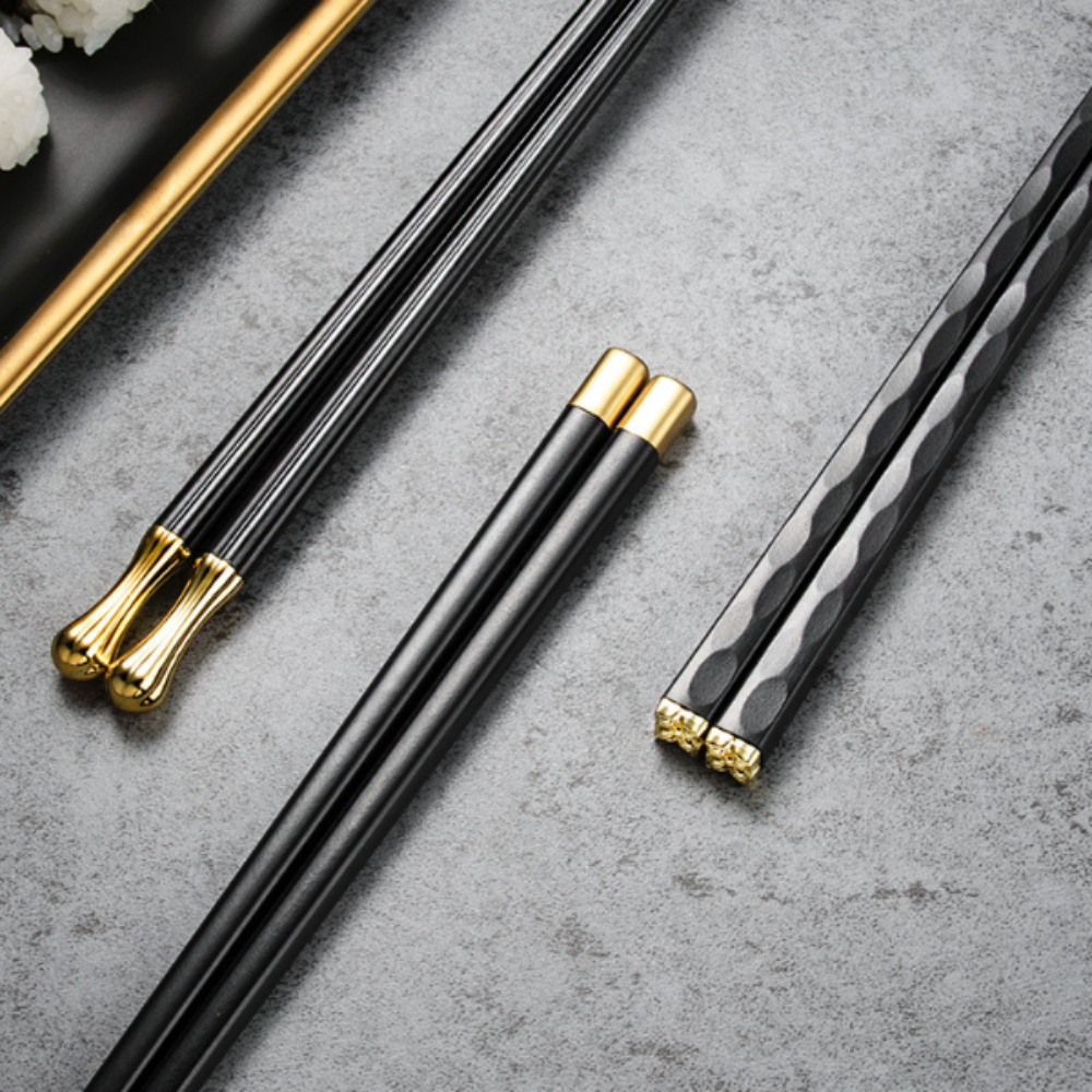 elegant reusable chopsticks set – this stylish, trendy | dropsona - neutral - front view