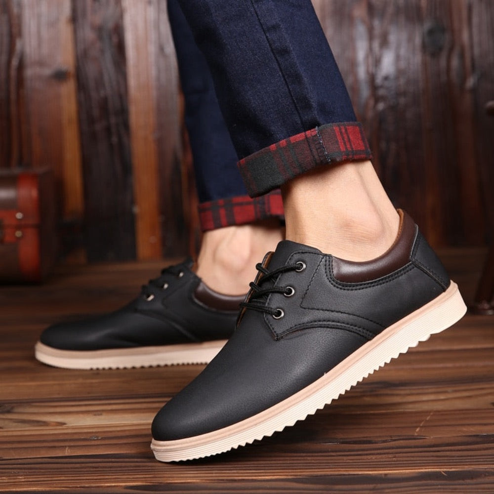 mens casual flat oxford sneakers – step out in style w | dropsona - neutral - material texture