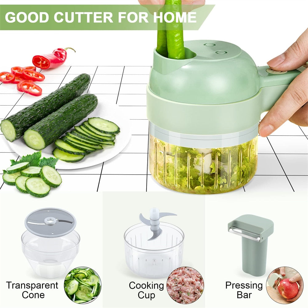 portable handheld 4 in 1 electric vegetable slicer – t | dropsona - neutral - size reference