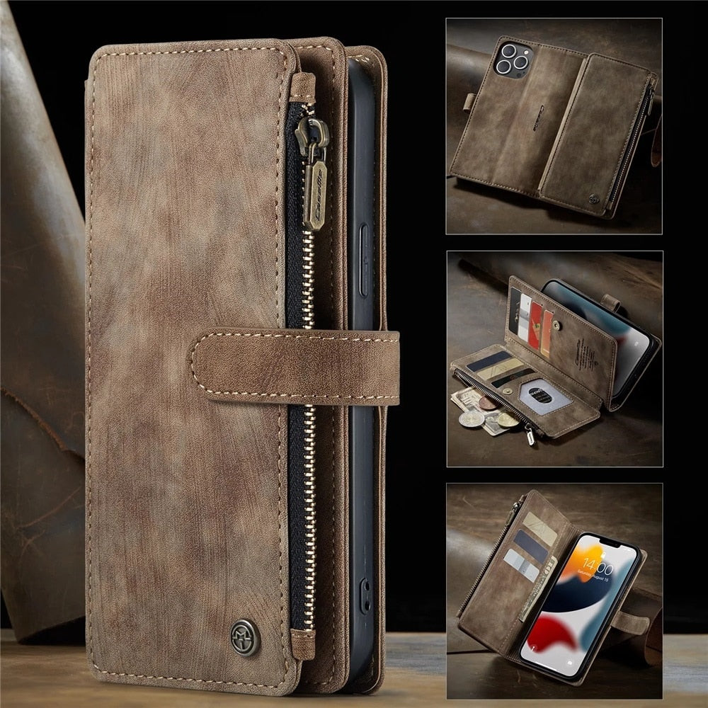 premium wallet case for iphone x to 14 | dropsona - neutral - everyday use
