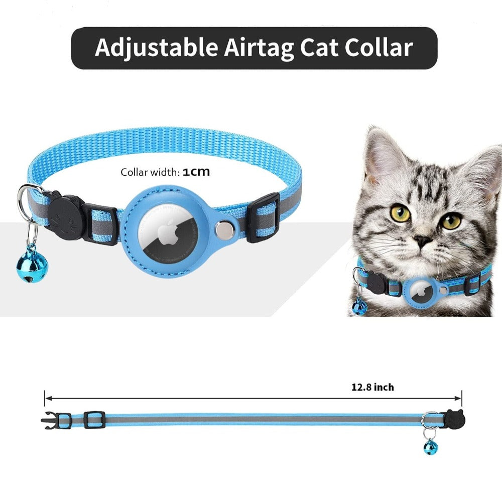 reflective airtag case collar for cats and dogs – keep | dropsona - neutral - size reference