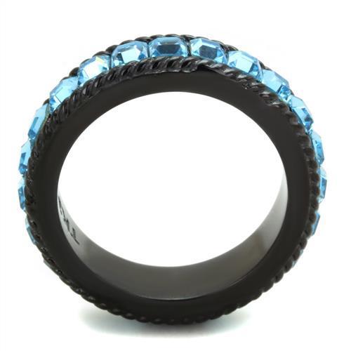 tk1867 - ip black(ion plating) stainless steel ring wi | dropsona - neutral - close-up detail