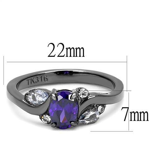 tk3169 - ip light black (ip gun) stainless steel ring | dropsona - neutral - front view