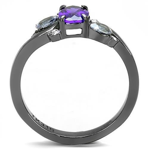 tk3169 - ip light black (ip gun) stainless steel ring | dropsona - neutral - close-up detail