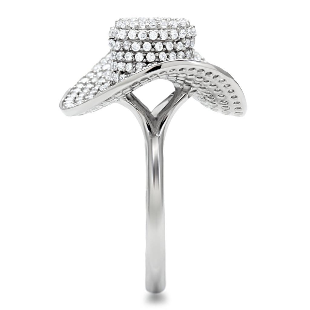 ts015 - rhodium 925 sterling silver ring with aaa grad | dropsona - neutral - size reference