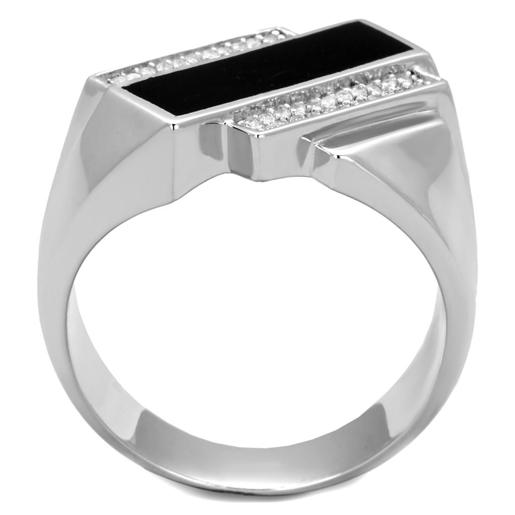 ts218 - rhodium 925 sterling silver ring with aaa grad | dropsona - neutral - close-up detail