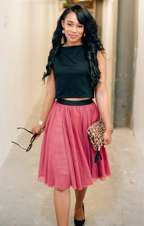 sweet pea skirt – float from the board room to bar | dropsona - neutral - packaging