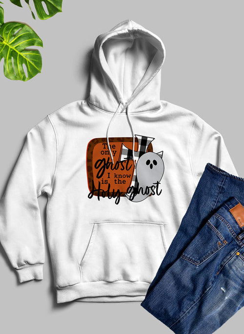 the only ghost i know hoodie – shop cool design | dropsona - neutral - front view