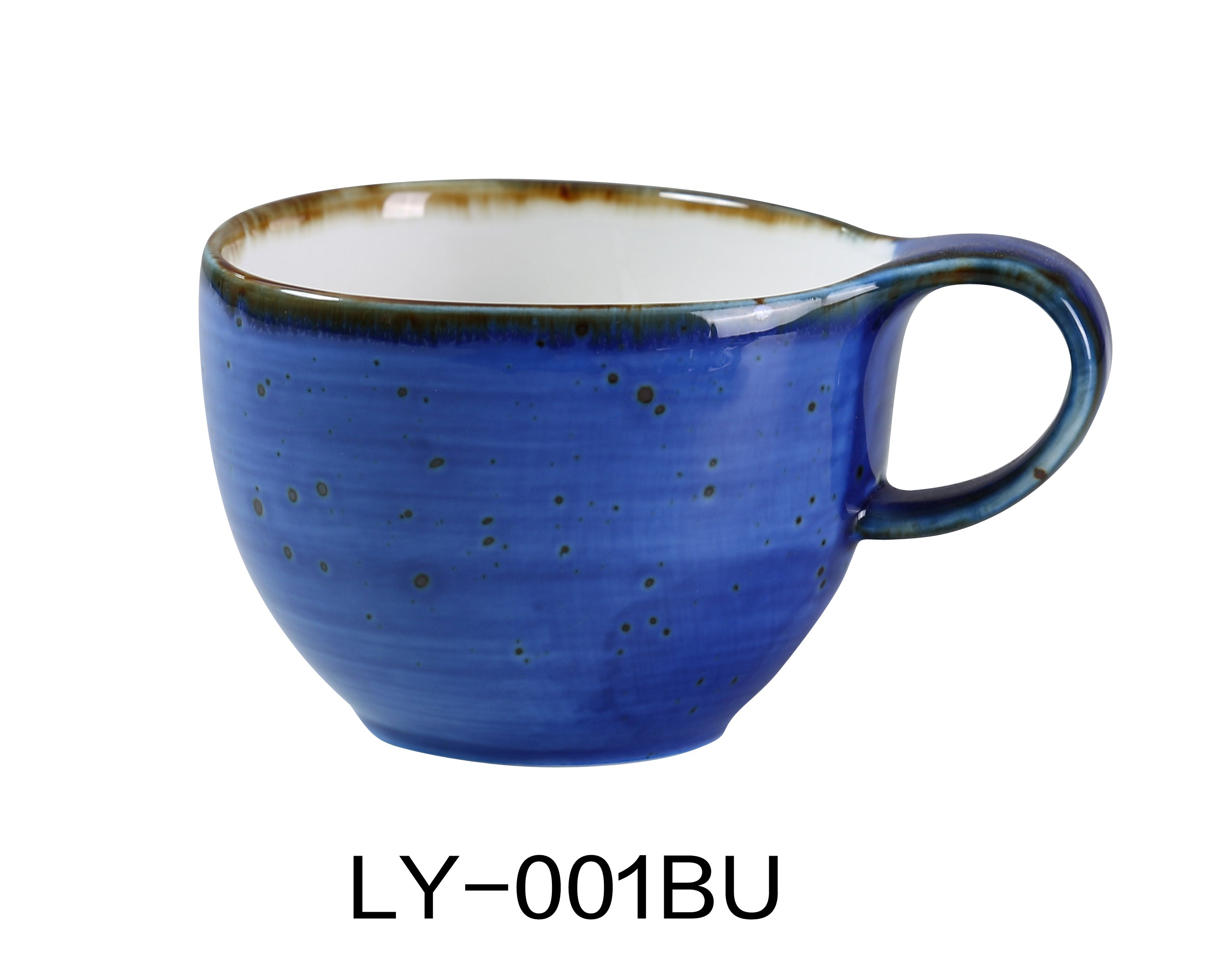 yanco ly-001bu lyon 4" coffee/tea cup 7 oz – ly | dropsona - neutral - everyday use