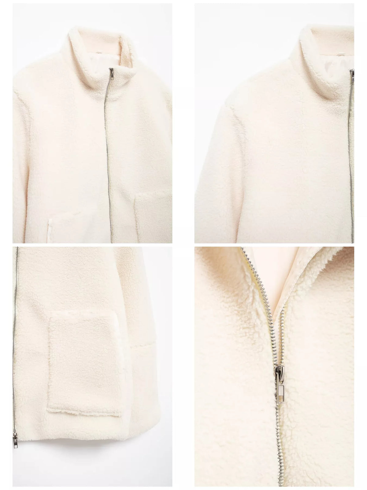 sherpa zip-up outerwear | dropsona - neutral - usage example