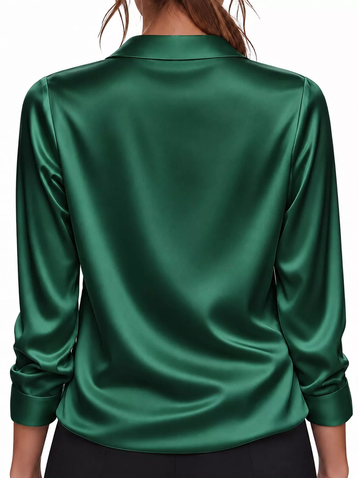 full size satin long sleeve blouse plus | dropsona - neutral - packaging