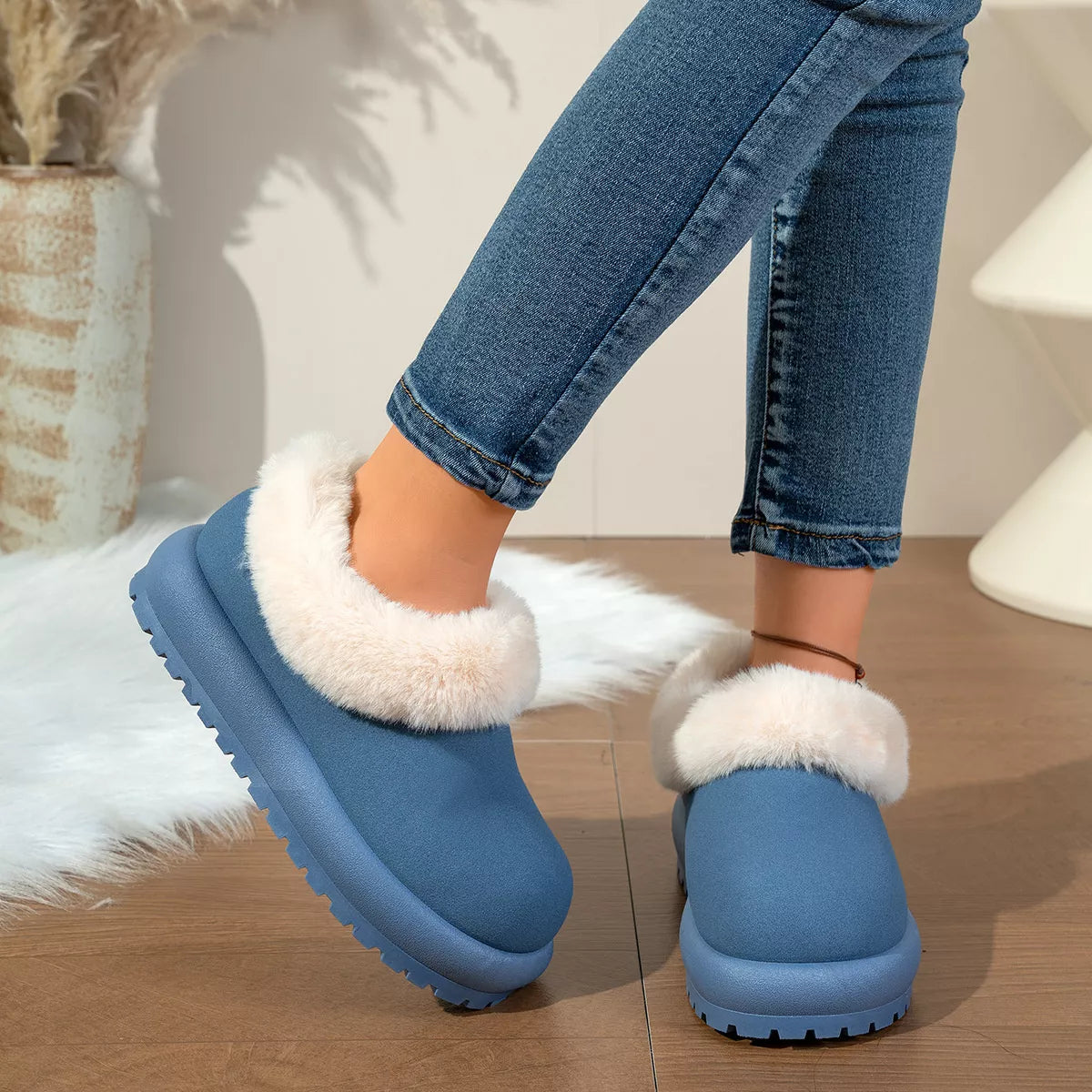 round toe plush-lined boots – dear monkey | dropsona - neutral - size reference