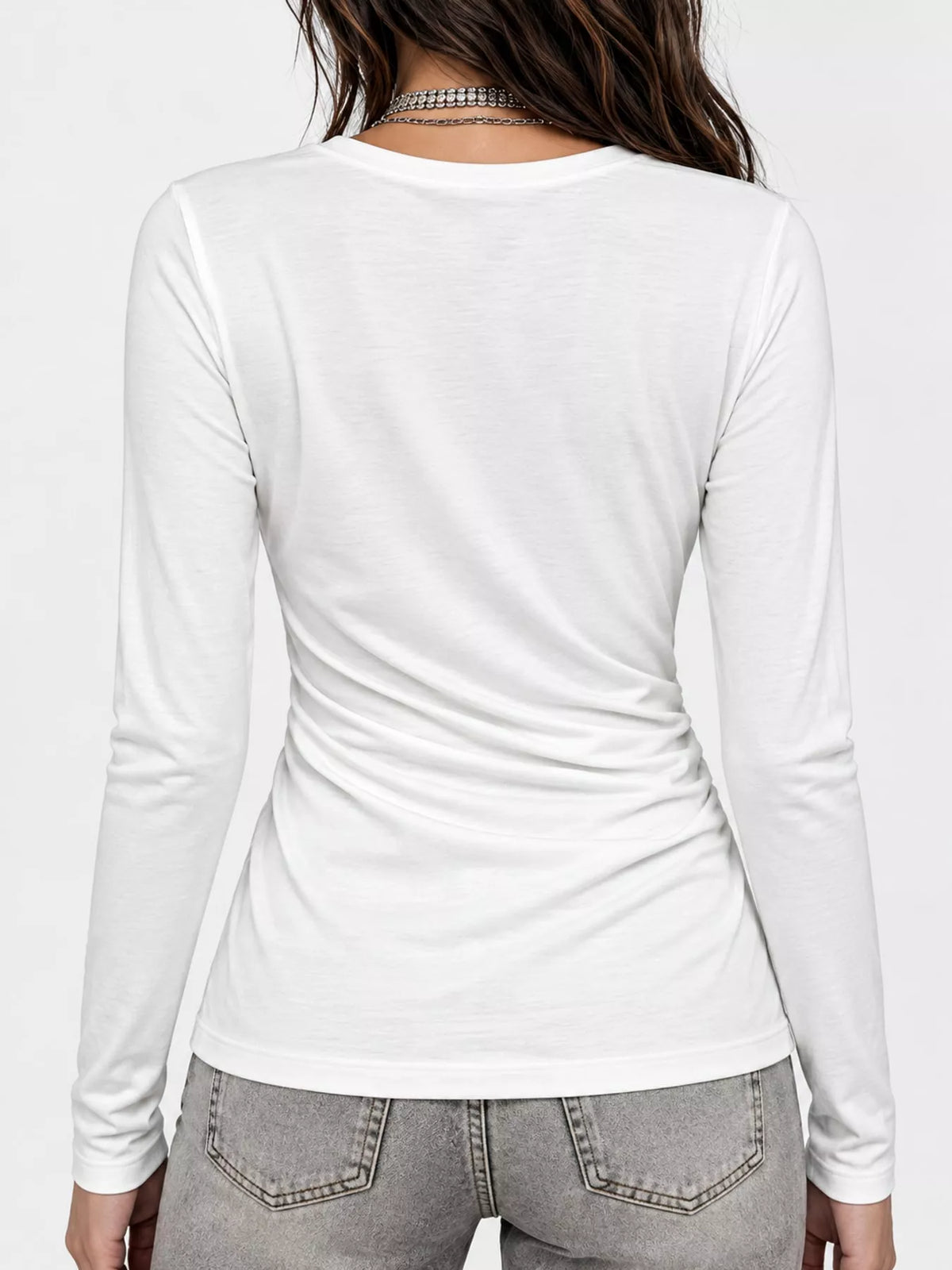 full size surplice long sleeve t-shirt plus | dropsona - neutral - size reference