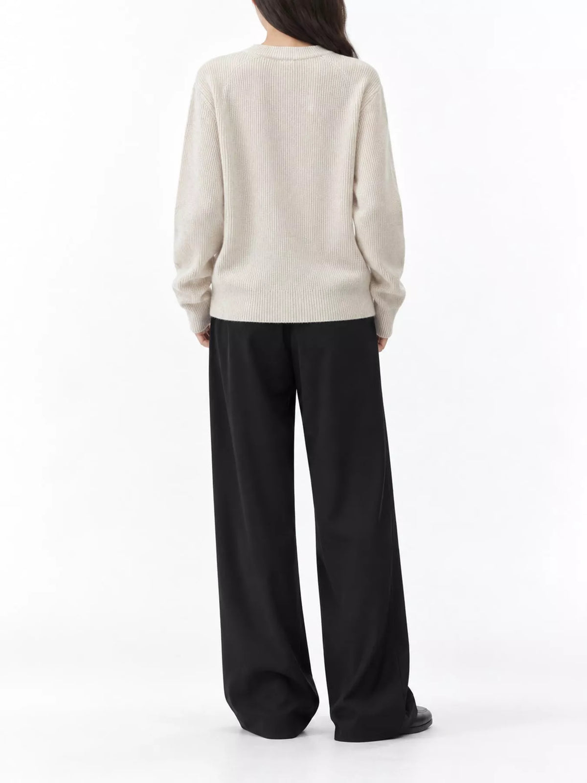 ribbed knit asymmetrical button cardigan | dropsona - neutral - packaging