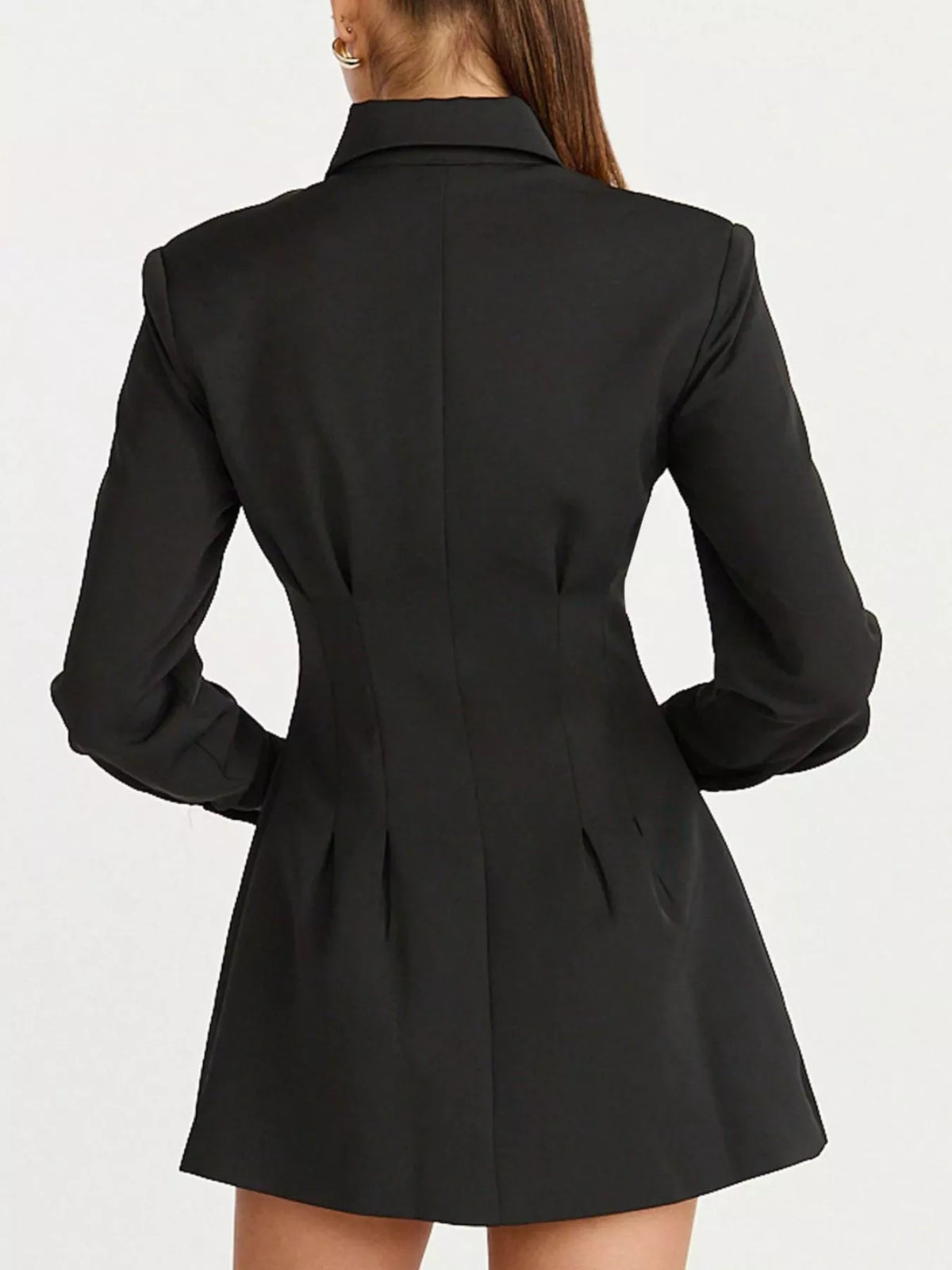 corset-style button-down blazer dress | dropsona - neutral - packaging