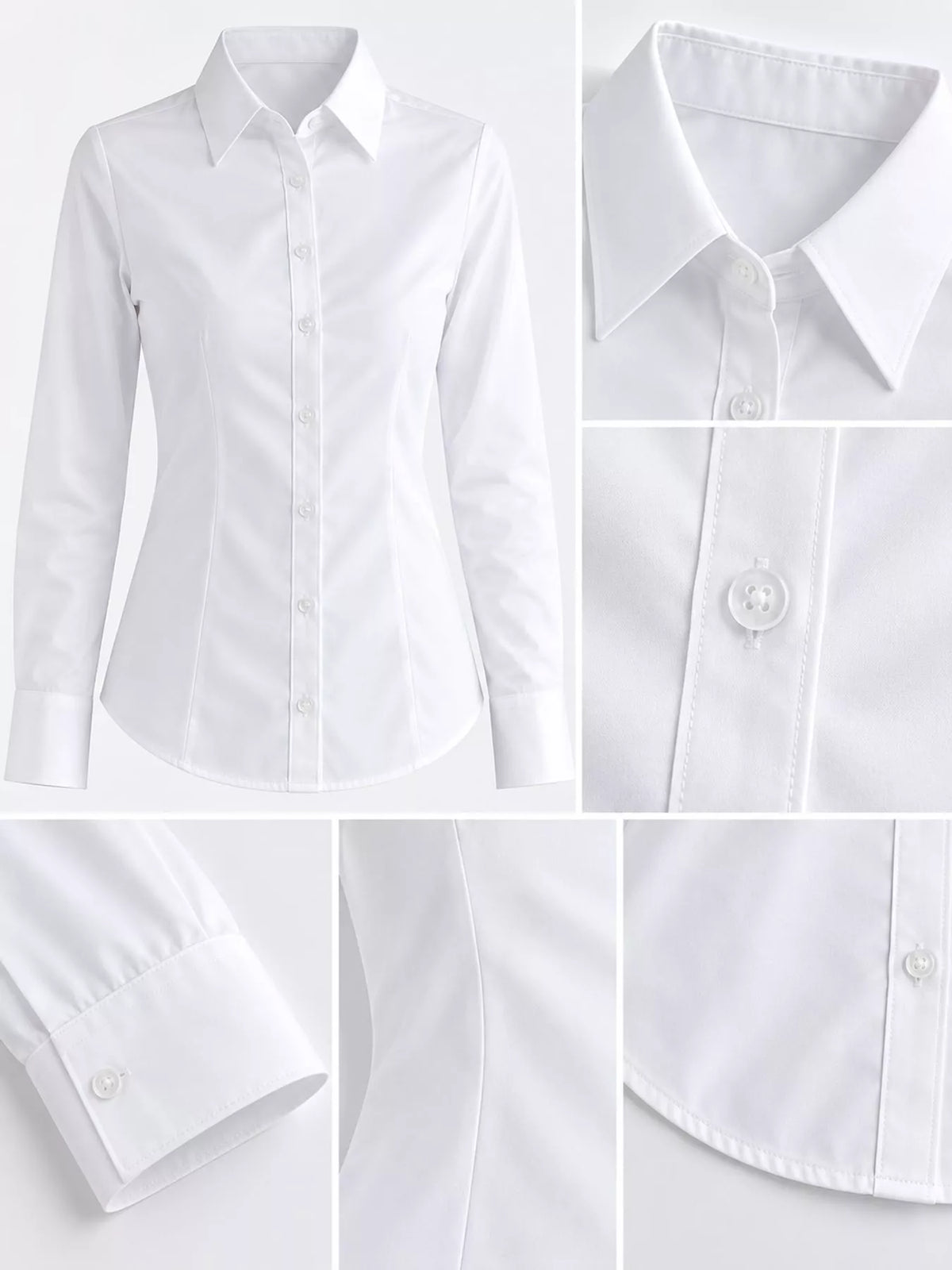 full size classic slim-fit button-down shirt plus | dropsona - neutral - usage example