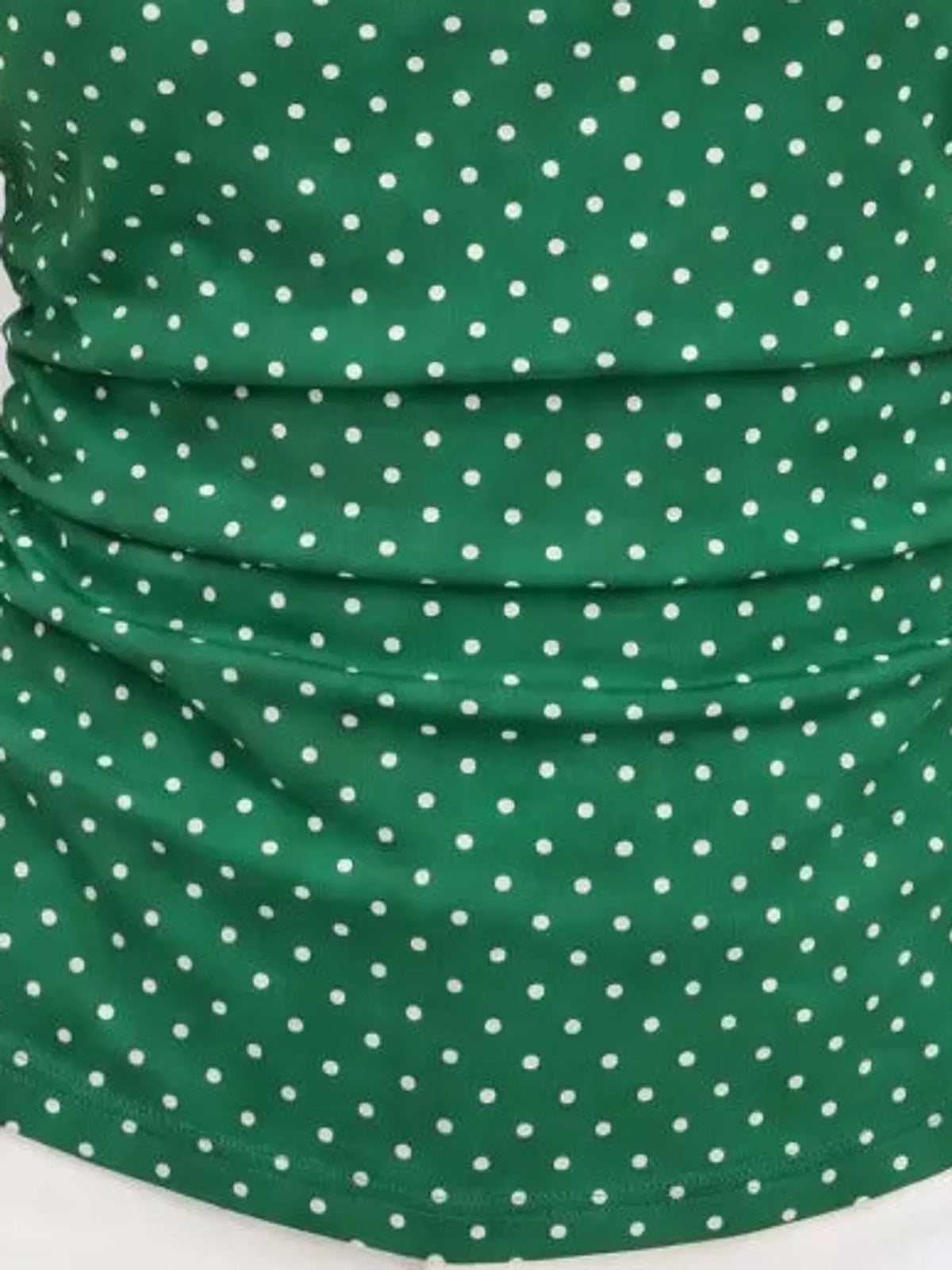 polka dot print sleeveless tank top with tie back | dropsona - neutral - front view