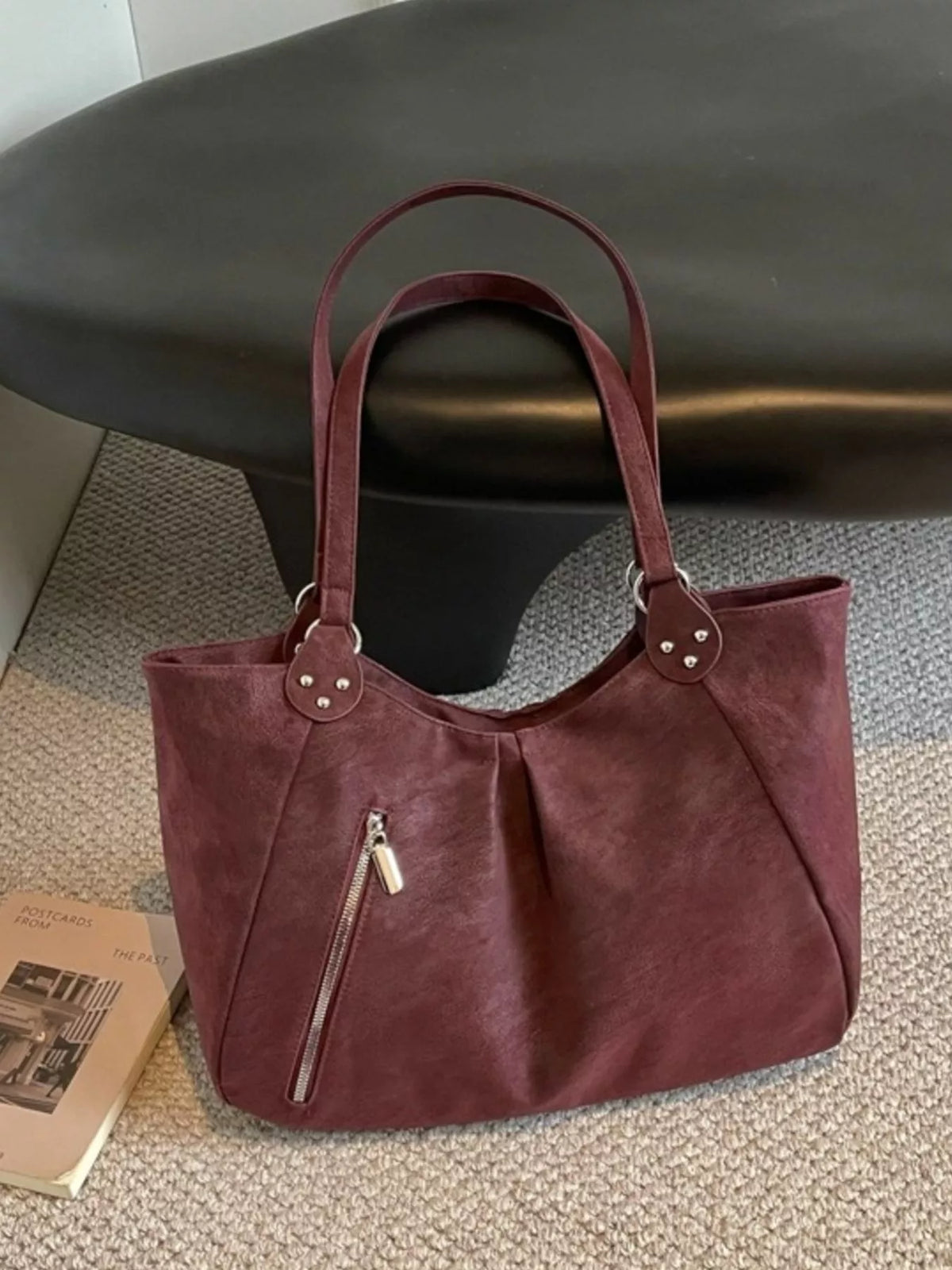 zipper detail shoulder bag – stylish sling | dropsona - neutral - everyday use