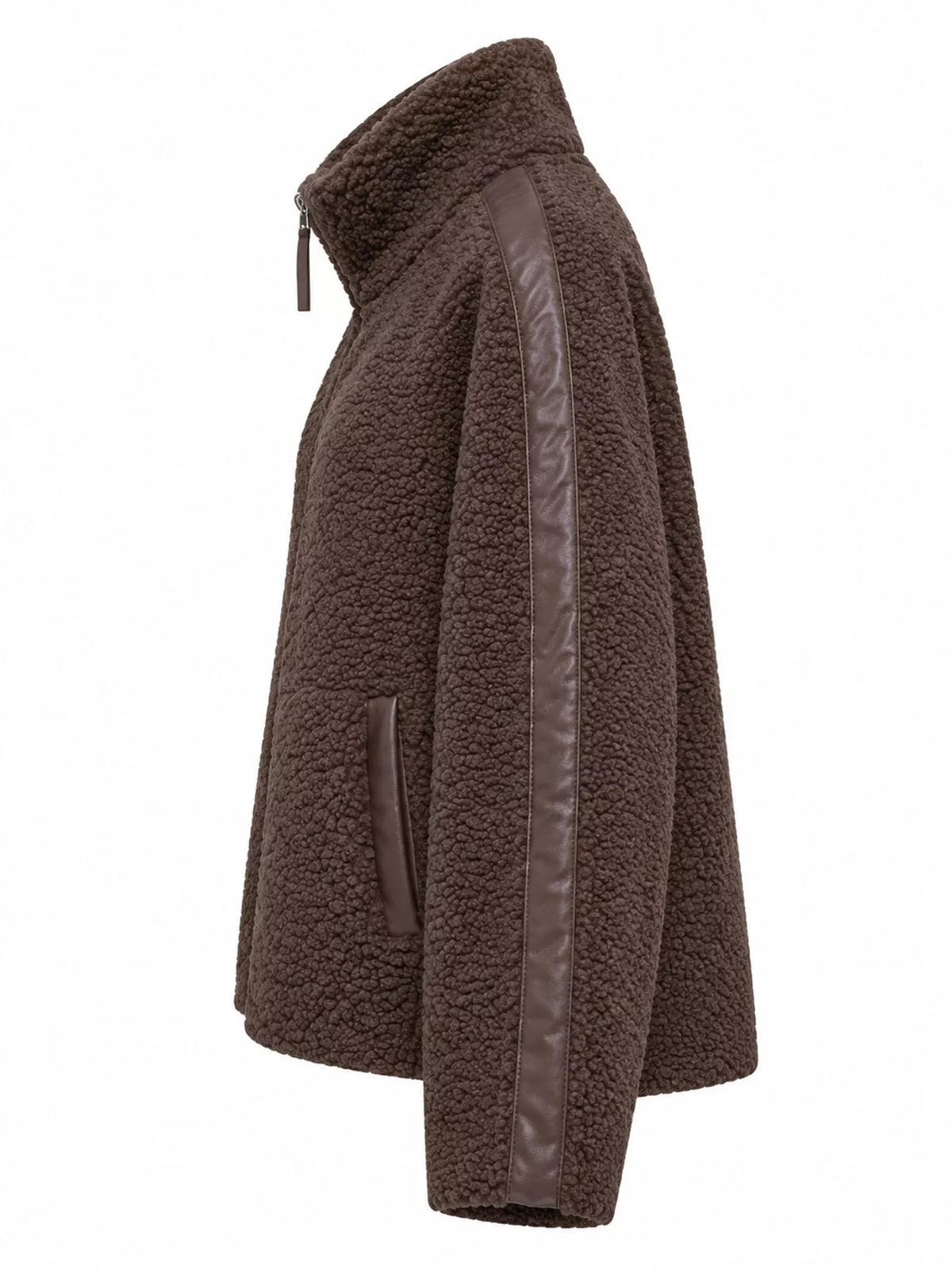 sherpa zip-up outerwear | dropsona - neutral - size reference