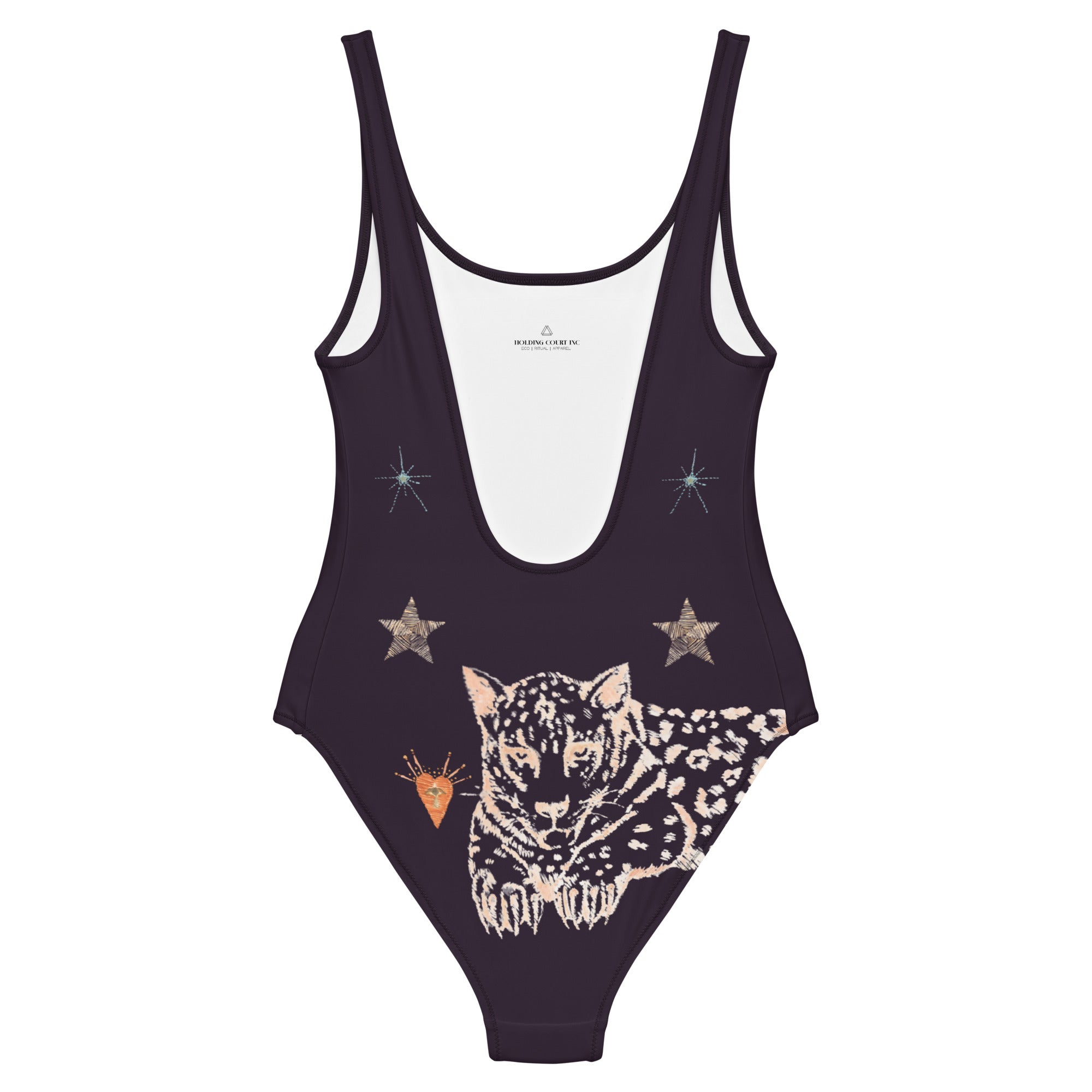 petra one piece swimsuit in black jaguar – introducing | dropsona - neutral - close-up detail
