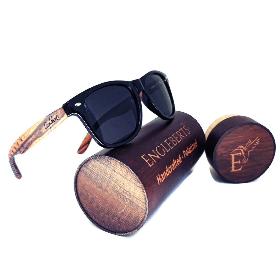 zebrawood sunglasses, stars and bars with wooden case, | dropsona - neutral - everyday use