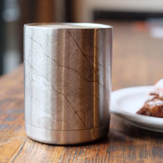 andalusia - alabama map insulated cup – custom engrave | dropsona - neutral - material texture