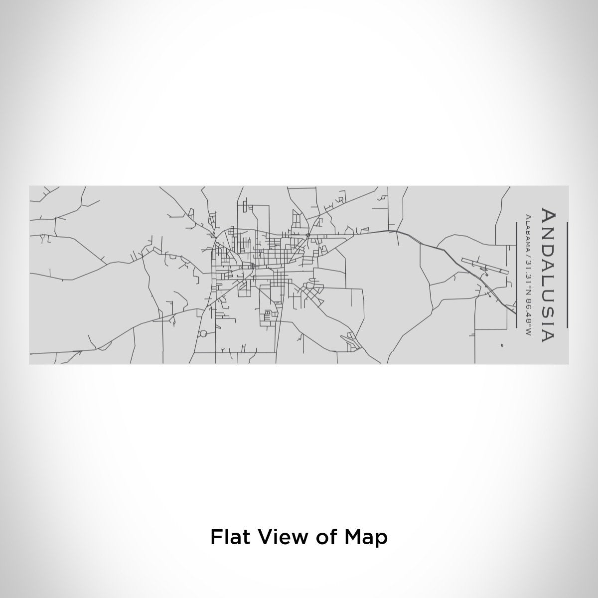andalusia - alabama map insulated cup – custom engrave | dropsona - neutral - front view